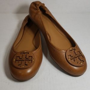 Tory Burch Leather Reva Ballet Flats sz 8M